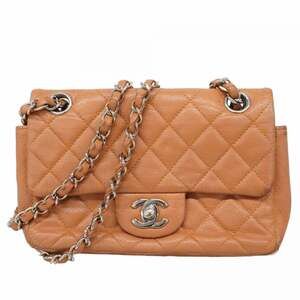 CHANEL Brown Caviar Leather Shoulder Bag